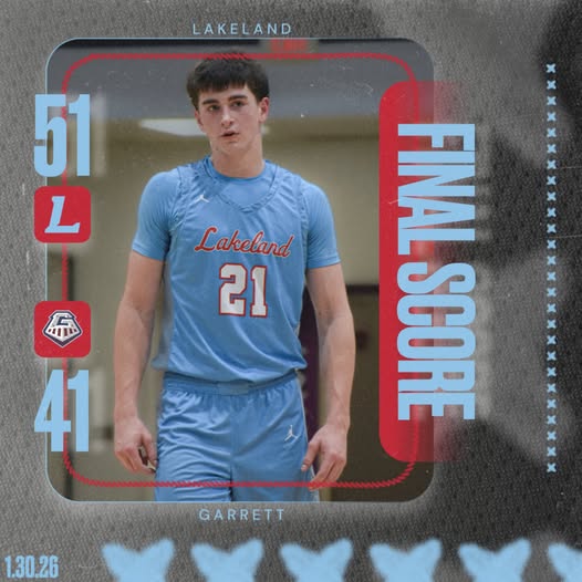 Lakeland beats Garrett 51-41 in boys basketball